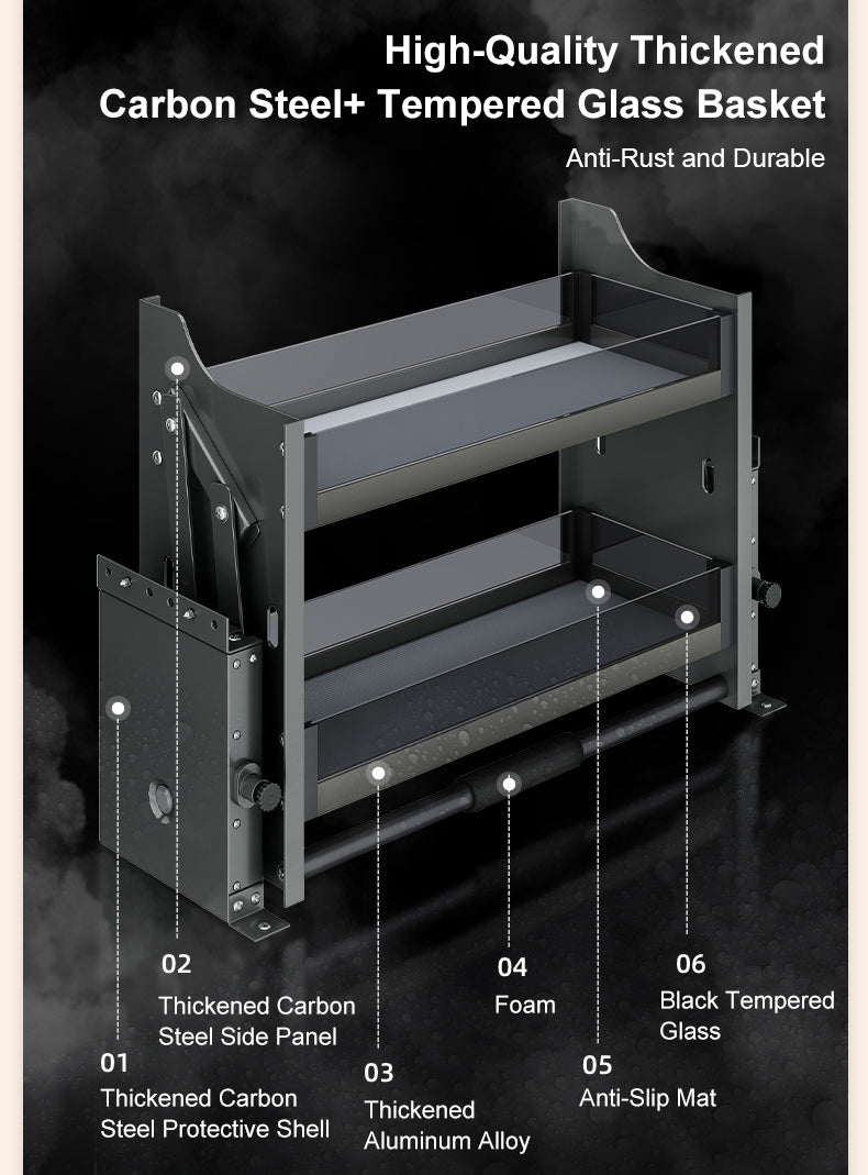 Pull Down Shelf - Frameless Cabinet