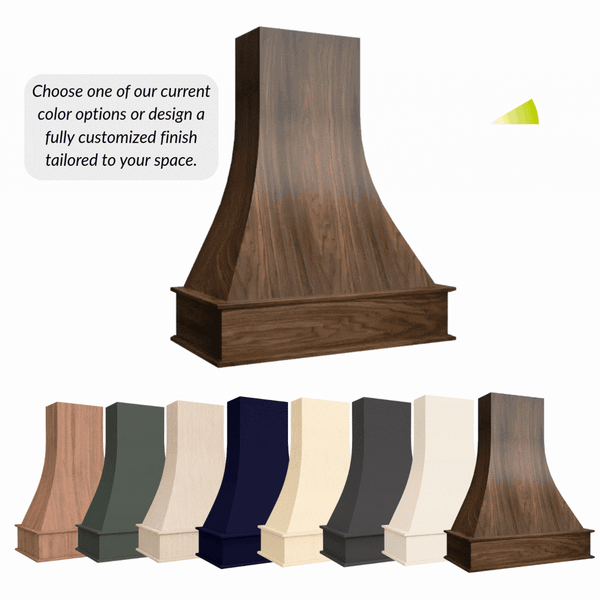 Artisan Curved Wood Range Hood - Custom Color