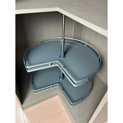 Lazy Suzan - Frameless Cabinet - Grey - Corner Base Cabinet Organizers