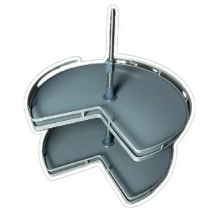 Lazy Suzan - Frameless Cabinet - Grey - Corner Base Cabinet Organizers