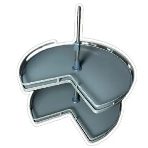 Lazy Suzan - Frameless Cabinet - Grey - Corner Base Cabinet Organizers