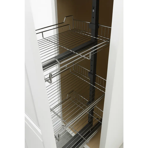 Pantry Roll Out - Frameless Cabinet - Silver