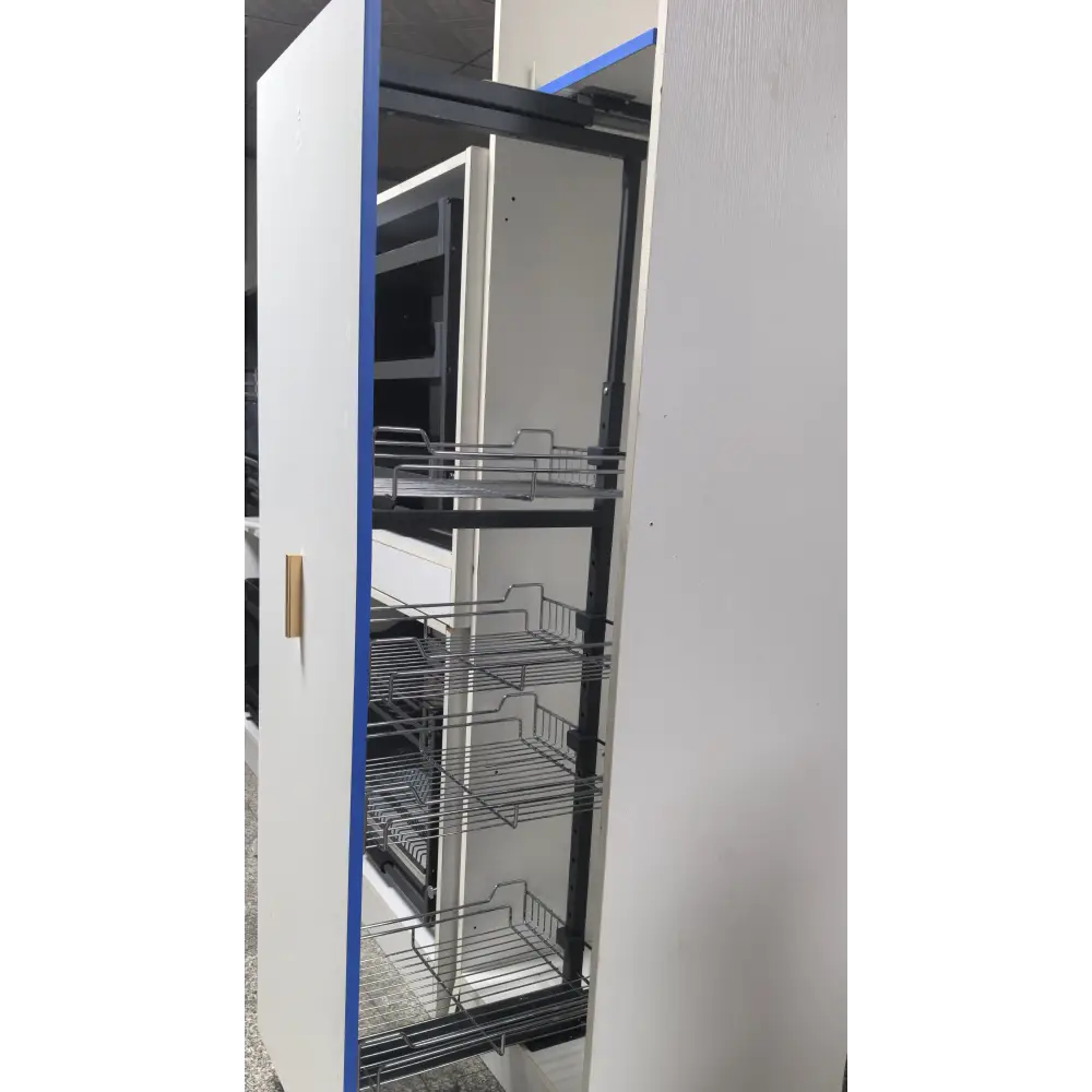 Pantry Roll Out - Frameless Cabinet - Silver
