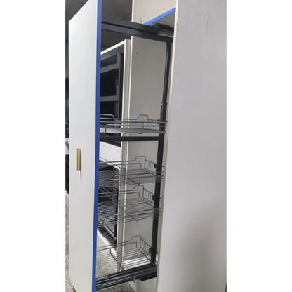 Pantry Roll Out - Frameless Cabinet - Silver