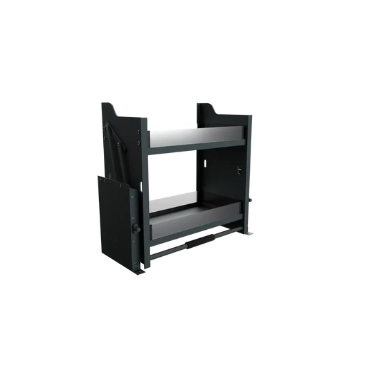 Pull Down Shelf - Frameless Cabinet - Grey