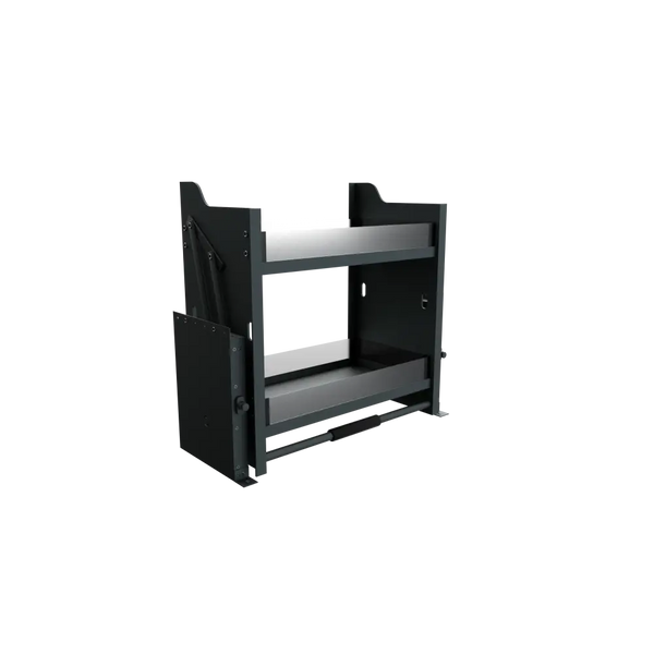 Pull Down Shelf - Frameless Cabinet - Grey