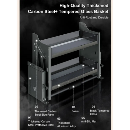 Pull Down Shelf - Frameless Cabinet - Grey