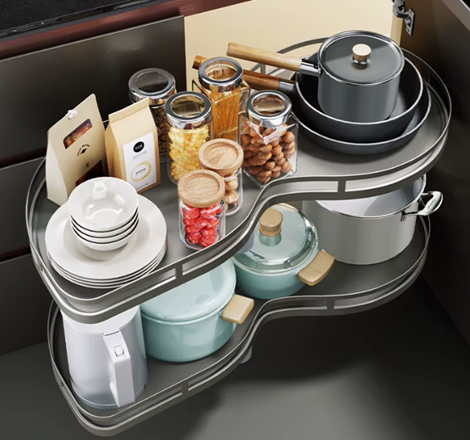 Double-layer Swing Tray for Blind Corner